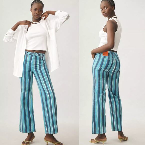 NWT SIMONMILLER Astro High-Rise Wide-Leg Jeans - 25 waist